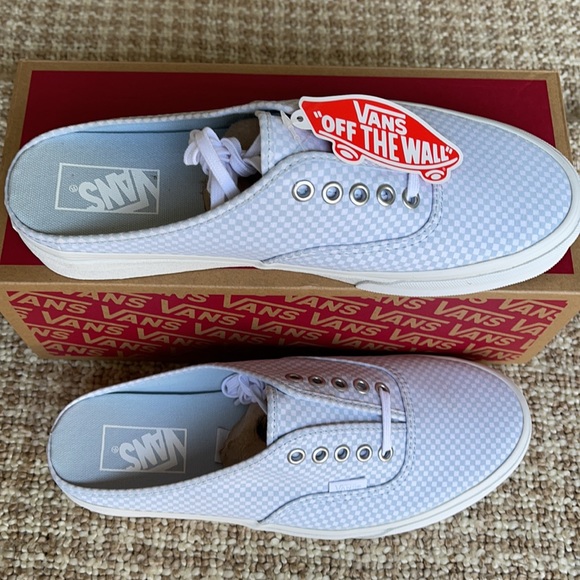Vans Authentic Mule Pastel Checkerboard Misty Bl W - Picture 3 of 16